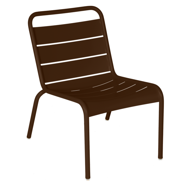 Chaise lounge de jardin luxembourg en aluminium couleur rouille