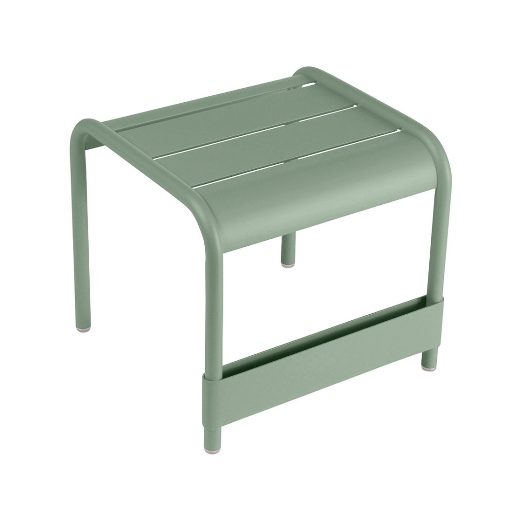 Repose pieds table d'appoint table basse pour jardin luxembourg en aluminium laque couleur cactus