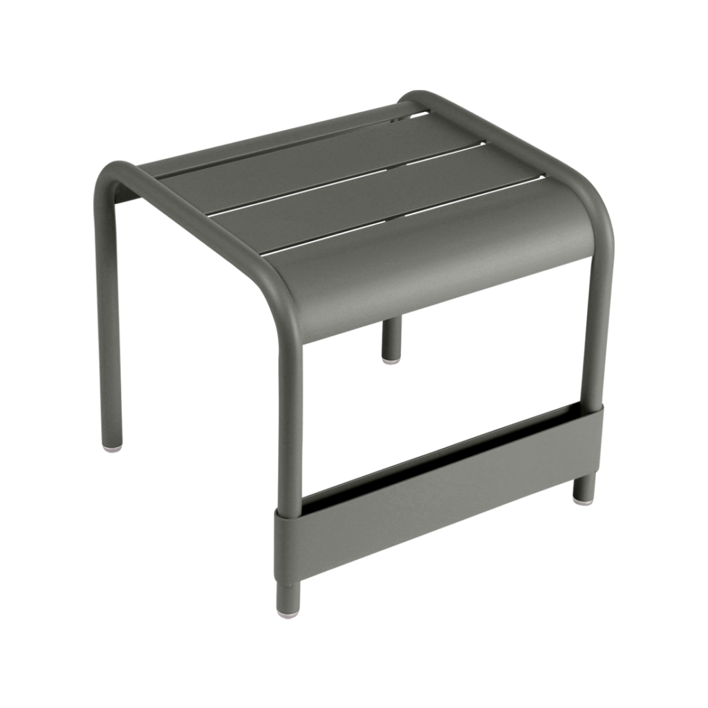 Repose pieds table d'appoint table basse pour jardin luxembourg en aluminium laque couleur romarin