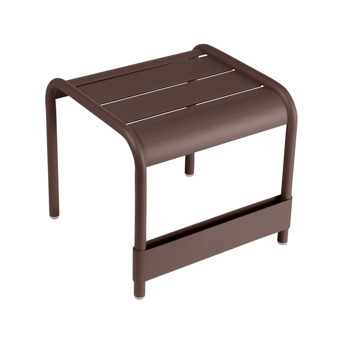 Repose pieds table d'appoint table basse pour jardin luxembourg en aluminium laque couleur rouille