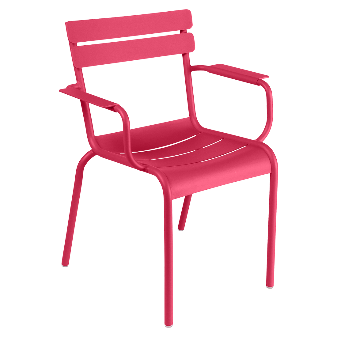 Fauteuil bridge Luxembourg en aluminium laque couleur rose praline