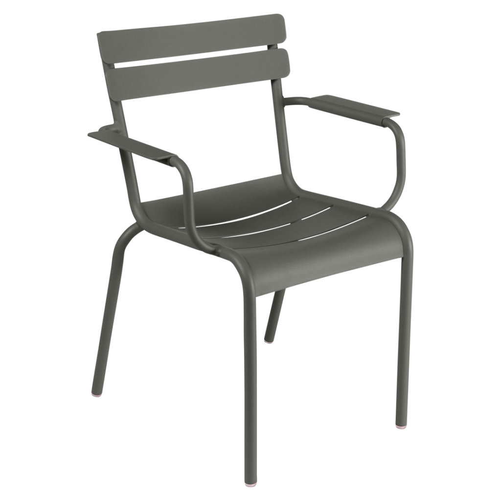 Fauteuil bridge Luxembourg en aluminium laque couleur romarin