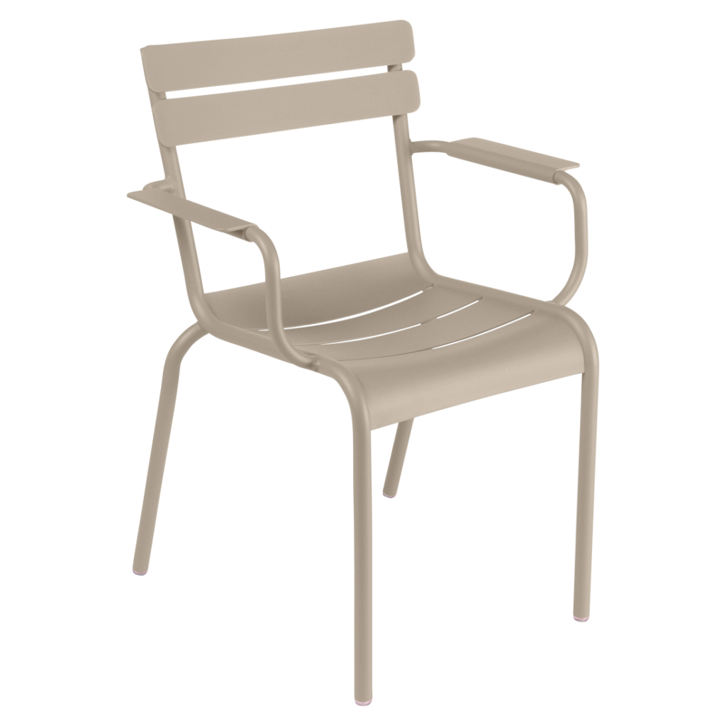 Fauteuil bridge Luxembourg en aluminium laque couleur muscade