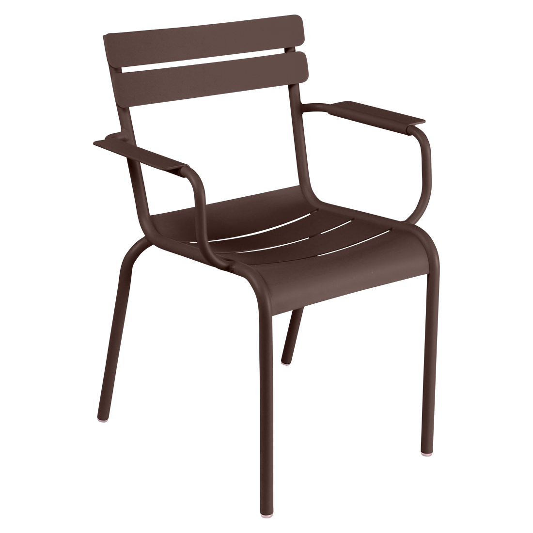 Fauteuil bridge Luxembourg en aluminium laque couleur rouille