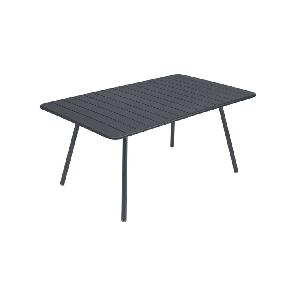 Table de jardin luxembourg 165x100 en aluminium laque couleur carbone