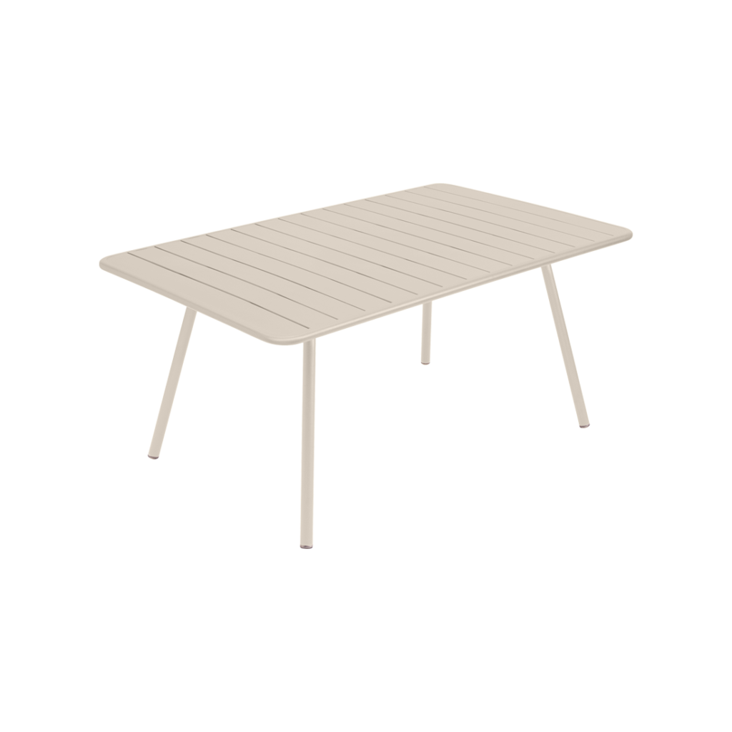 Table de jardin luxembourg 165x100 en aluminium laque couleur beige