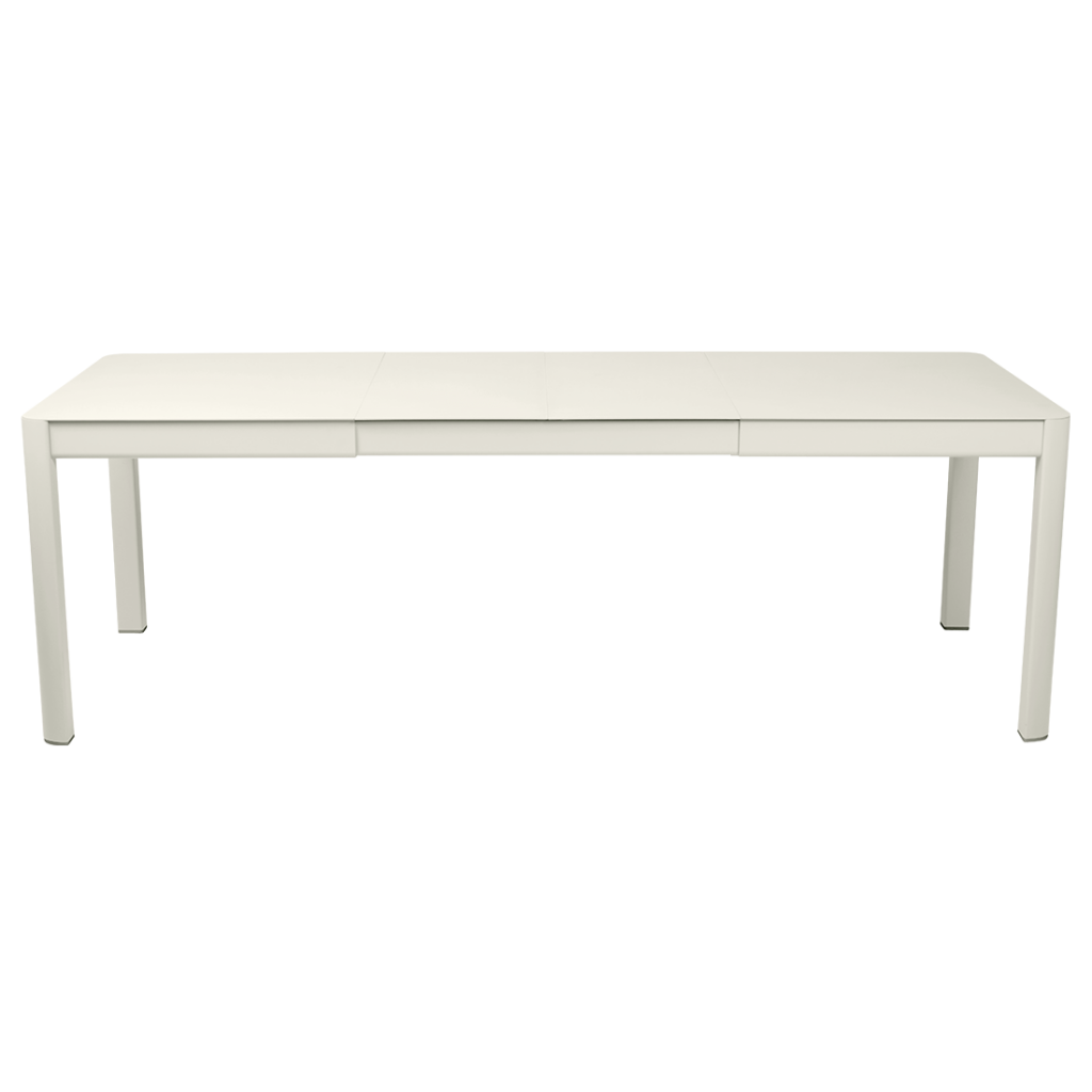 Un bureau blanc avec deux tiroirs sur le dessus.