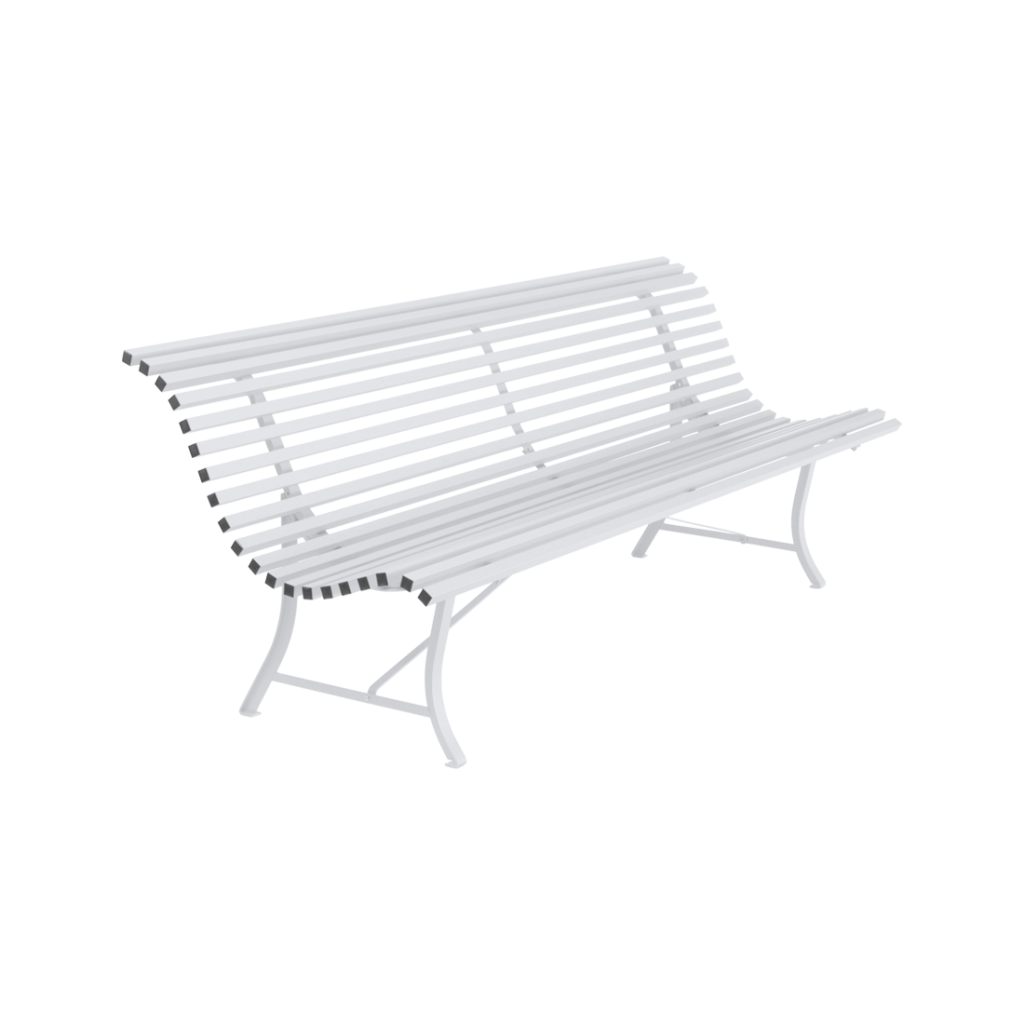 Un banc blanc sur fond blanc.
