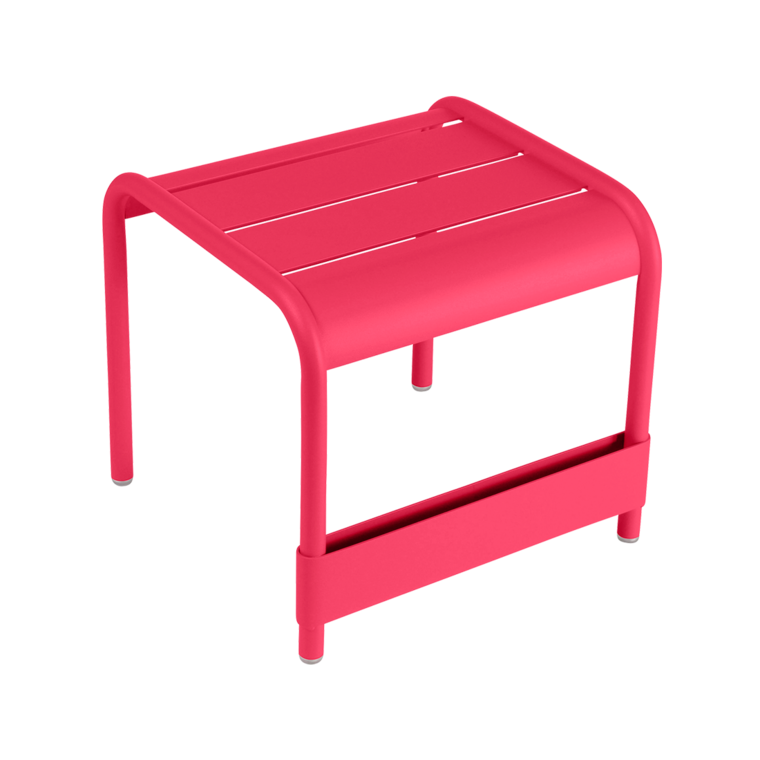 Repose pieds table d'appoint table basse pour jardin luxembourg en aluminium laque couleur rose praline