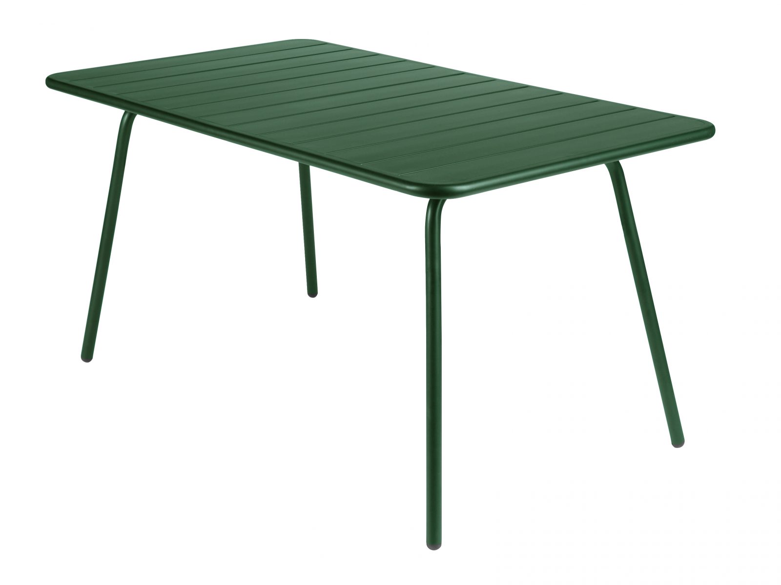 Table de jardin luxembourg 143x80 en aluminium laque couleur vert cedre