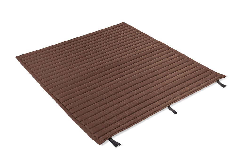 Une Table Palissade, 170 x 90 cm marron passe-partout sur fond blanc.