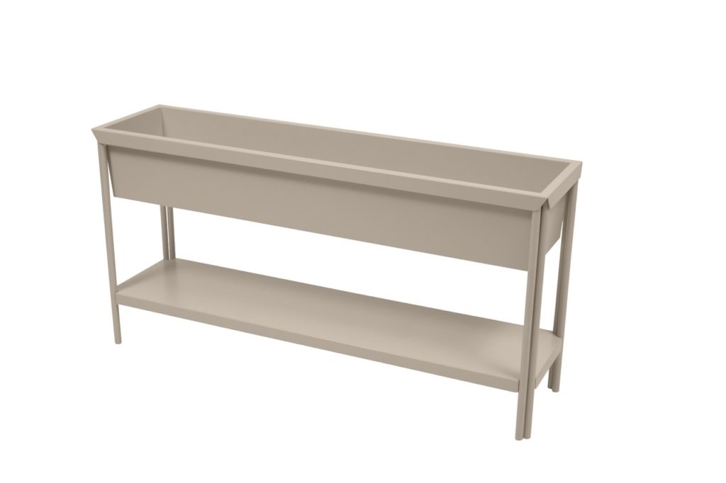 Une image 3D d’un support végétal beige.