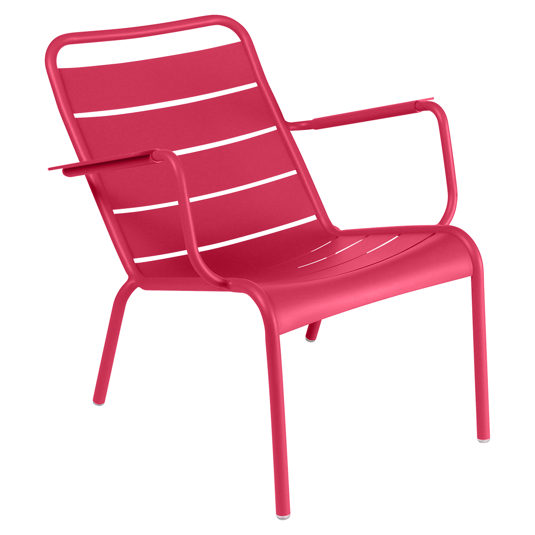 Fauteuil bas luxembourg en aluminium laque couleur rose praline