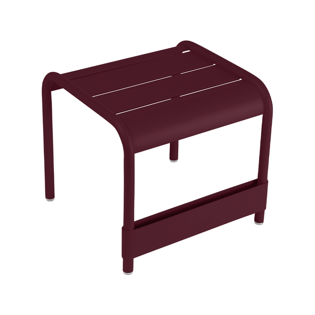Repose pieds table d'appoint table basse pour jardin luxembourg en aluminium laque couleur cerise noire