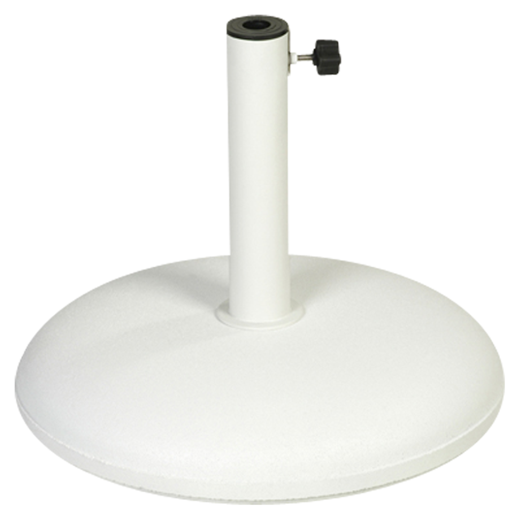 Un Parasol Shadoo blanc sur fond blanc.