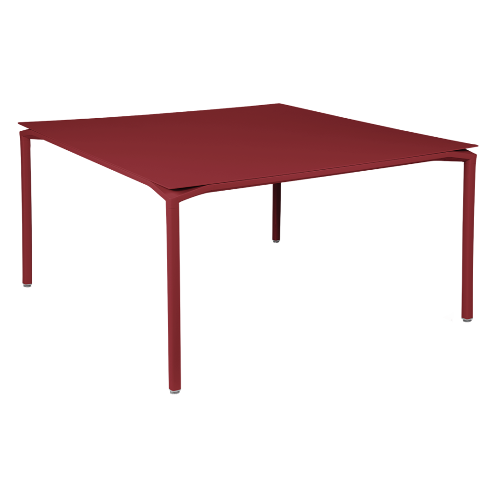 Une Table carrée Calvi avec un plateau carré.