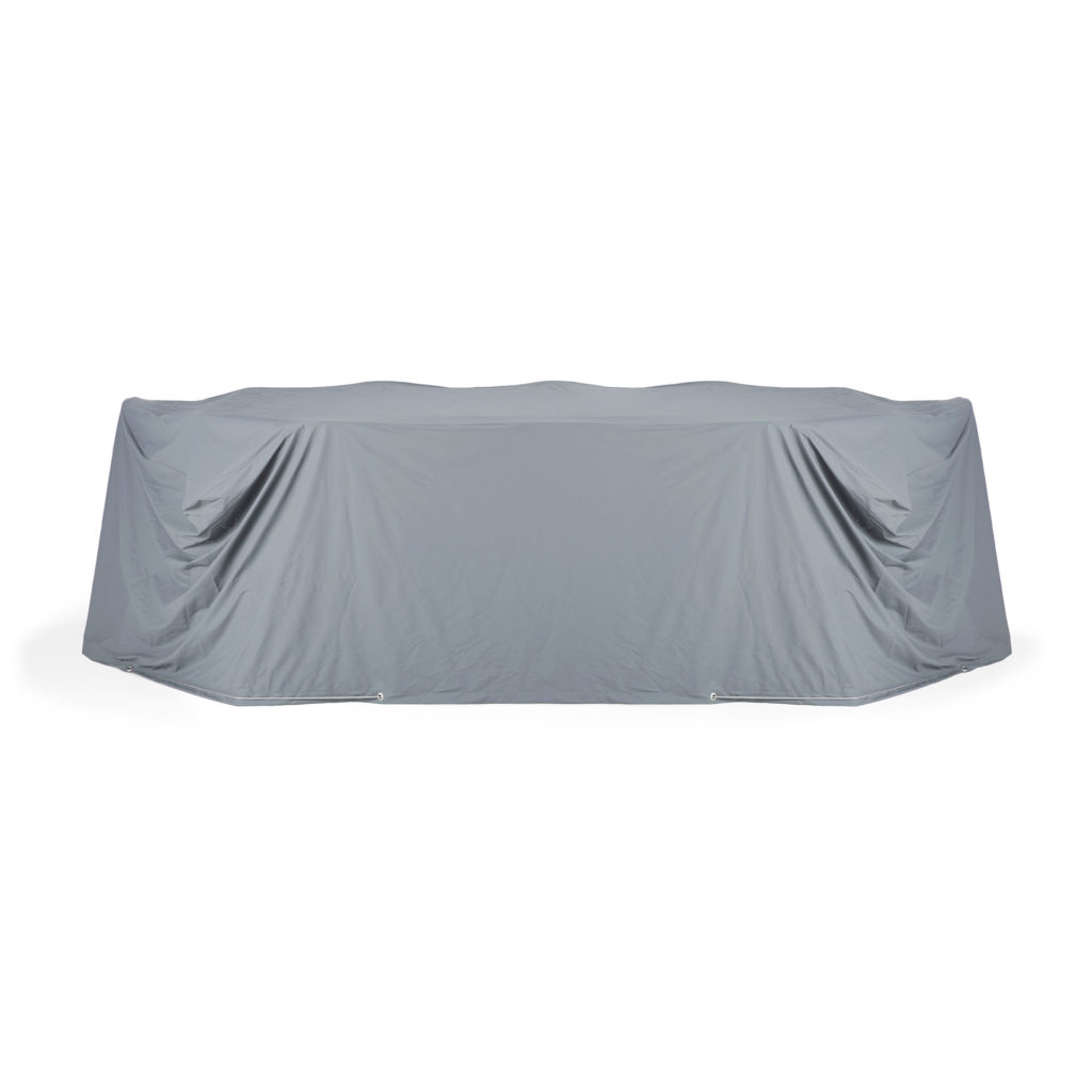 Un repos-pieds Jack couvert d'une housse imperméable.