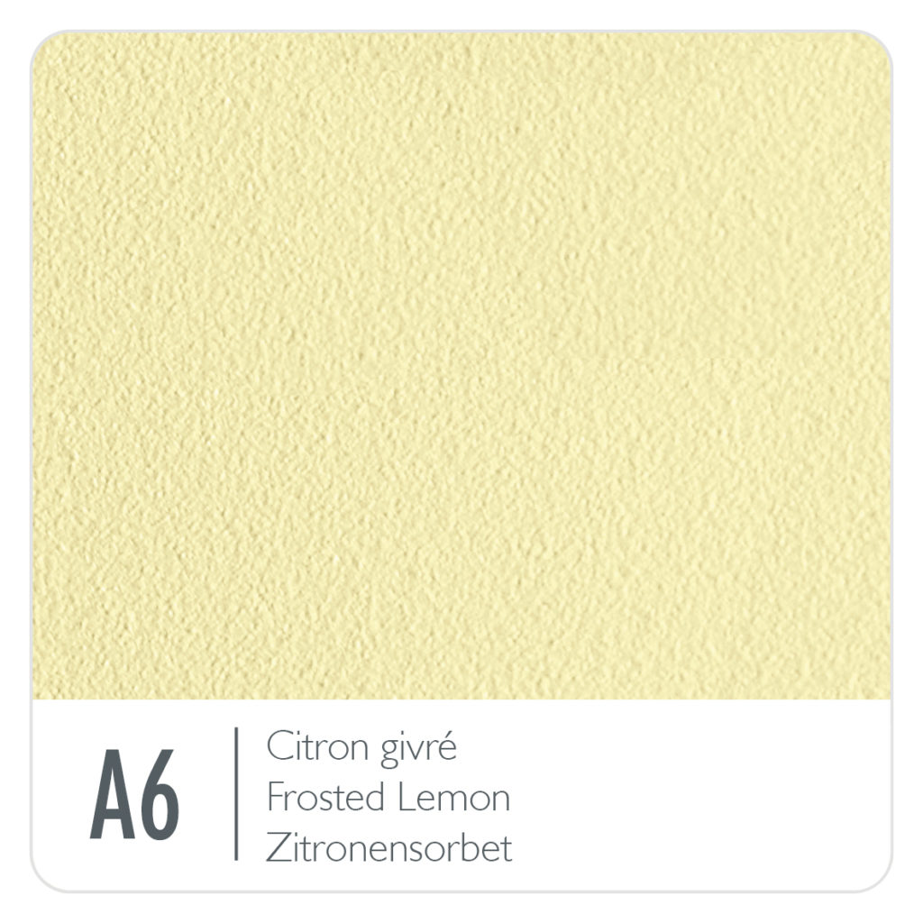 Un fond jaune avec les mots citrus glk, pouf citron givré.