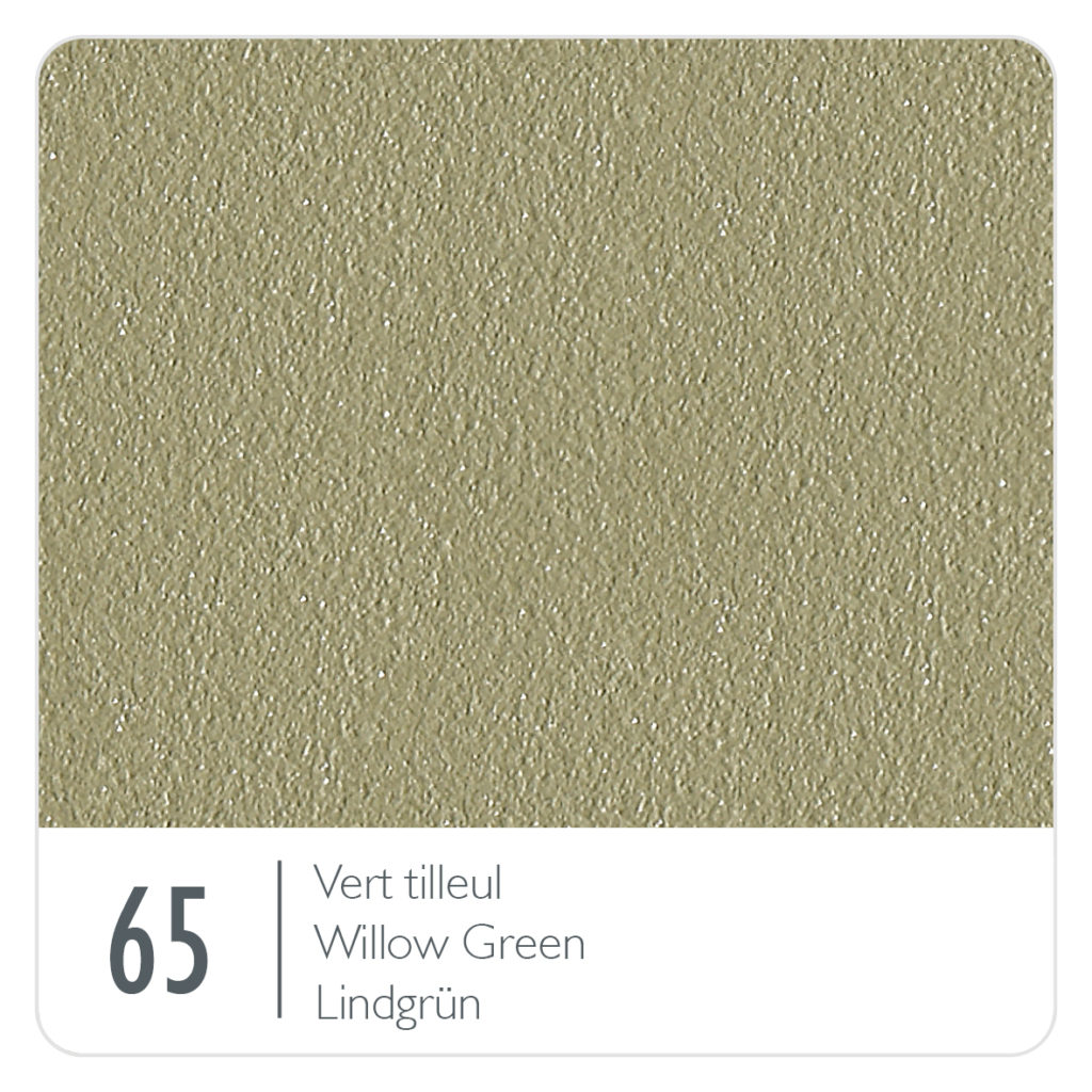 Une image d'un mur beige avec le mot « vert saule » écrit dessus.