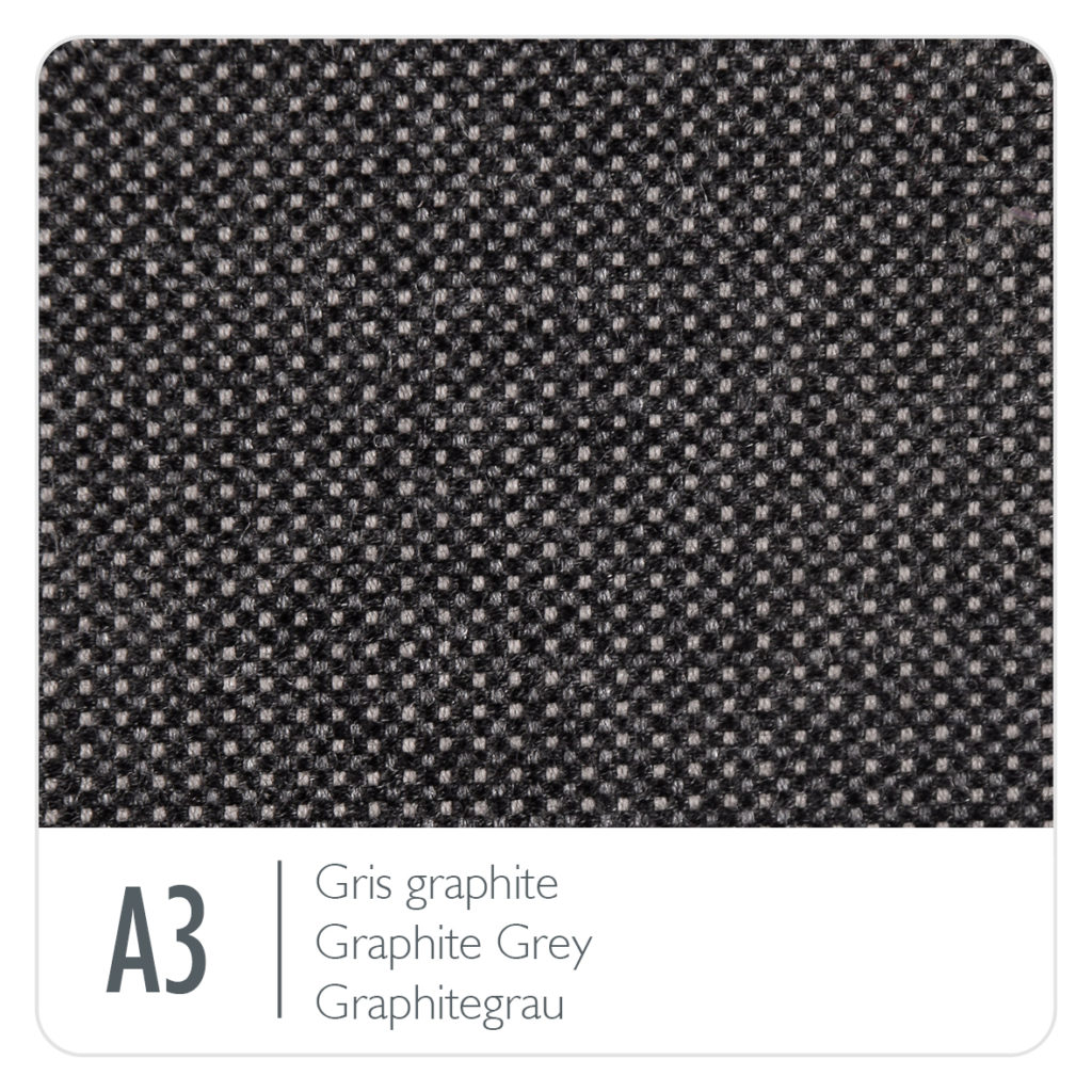 Un tissu gris graphite avec les mots a3.