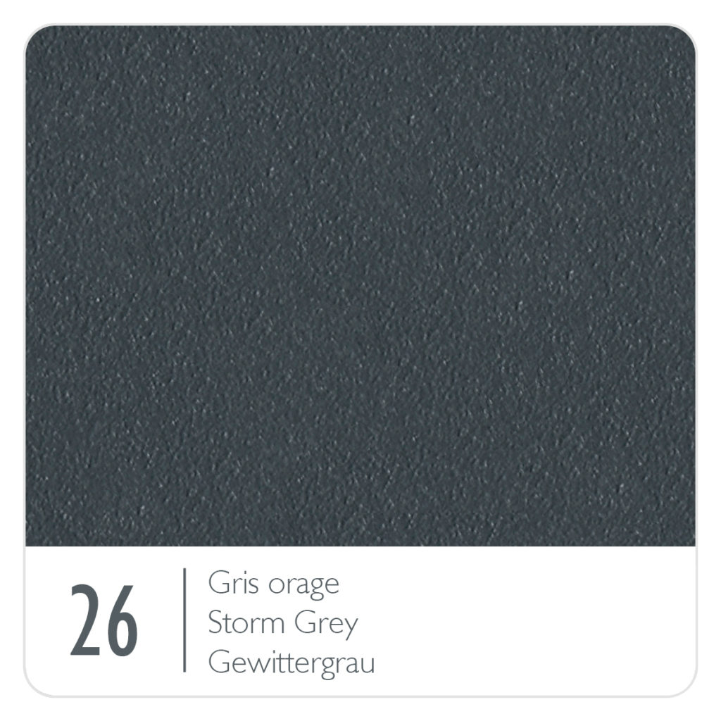 Une image de couleur grise avec le mot gris tempête.