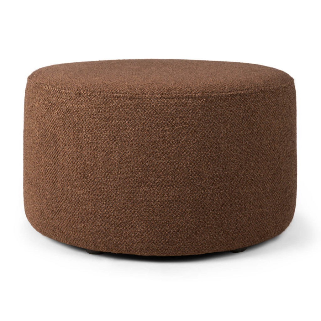 Un Buffet Roller-Max rond marron sur fond blanc.