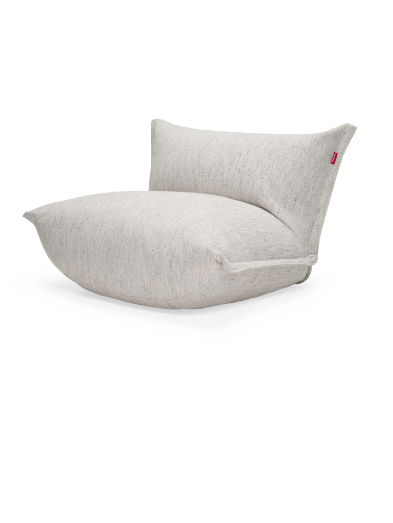 Un fauteuil poire BonBaron Mingle gris clair.