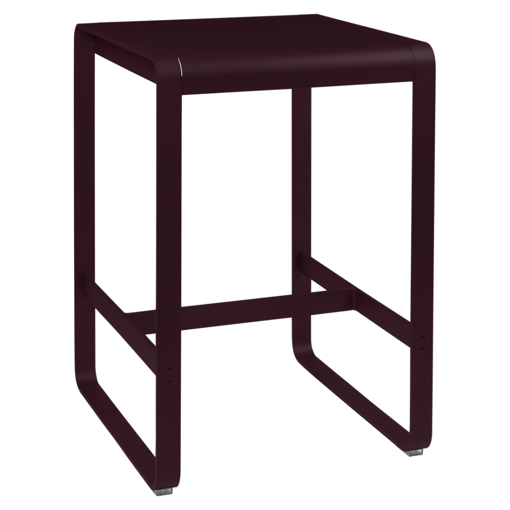 Un tabouret en métal noir avec une assise noire.