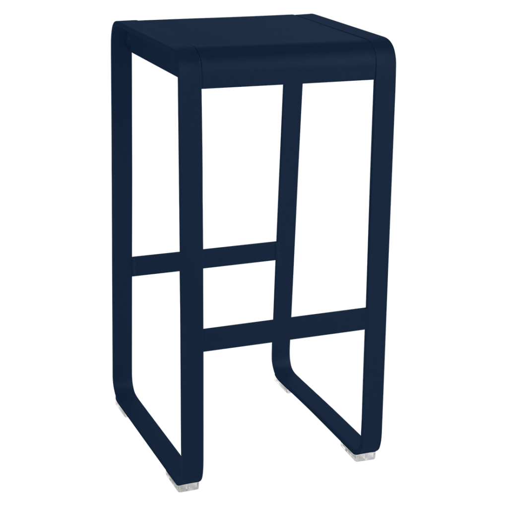Un tabouret de bar Tabouret haut Bellevie noir avec un cadre noir.