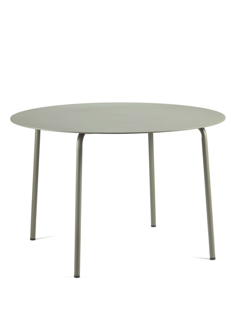 Une Table ronde August diam 115 cm de couleur verte.