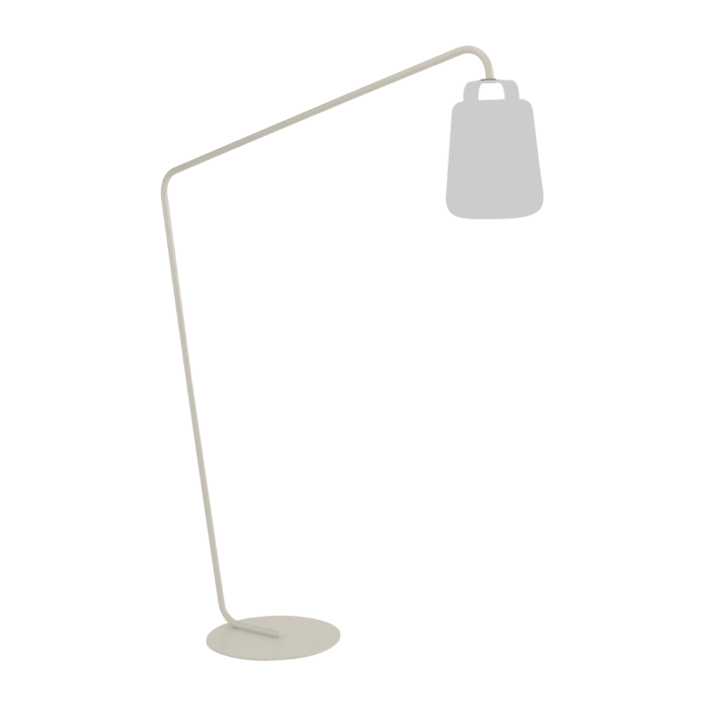 Une image d’un lampadaire avec un abat-jour blanc.
