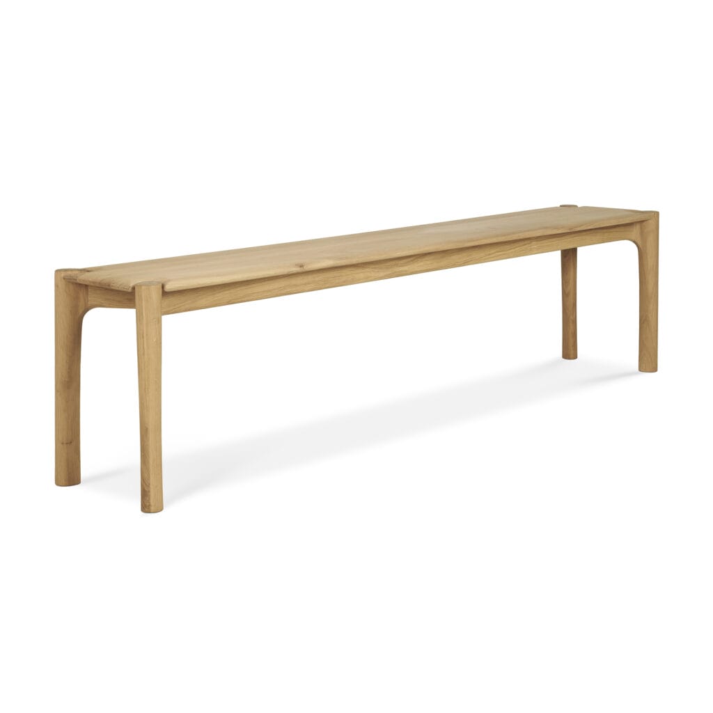 Un banc en bois (Banc) sur fond blanc.