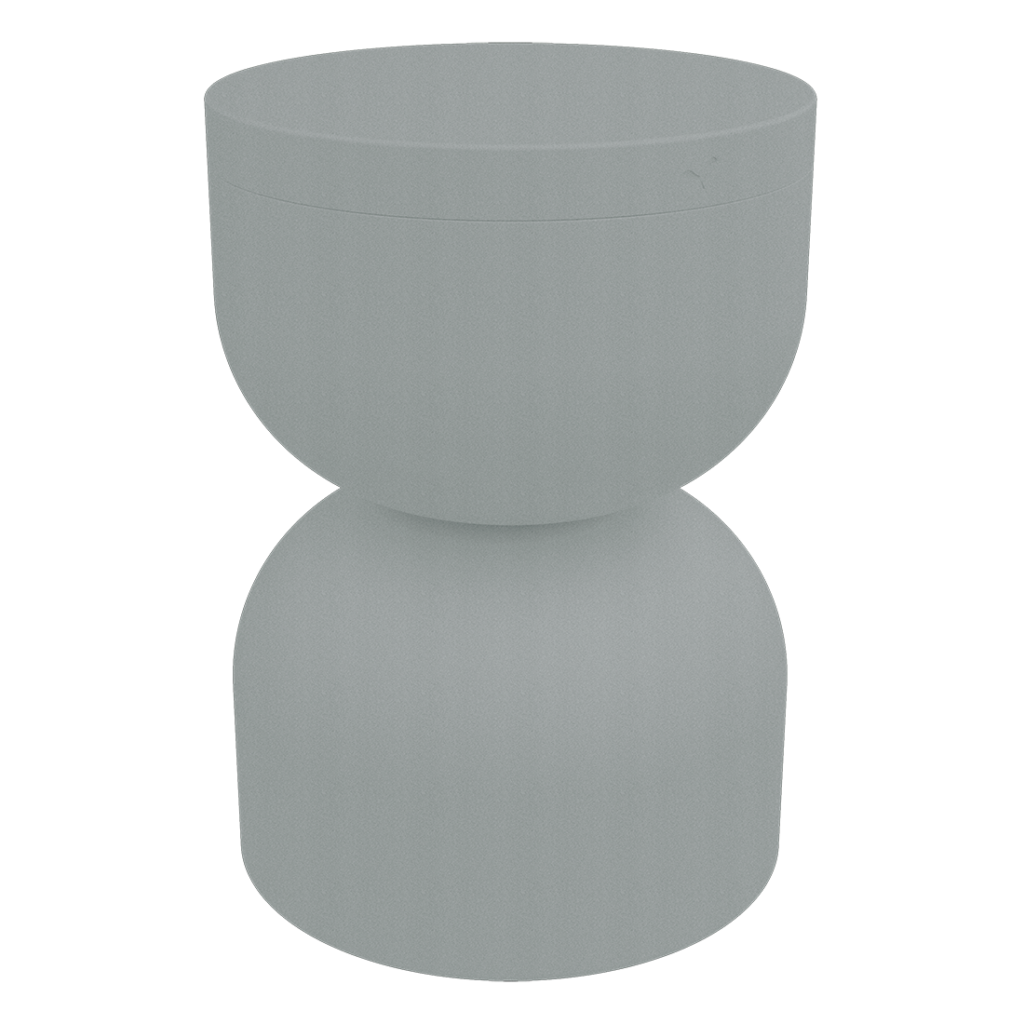 Un tabouret Citron givré à plateau arrondi.