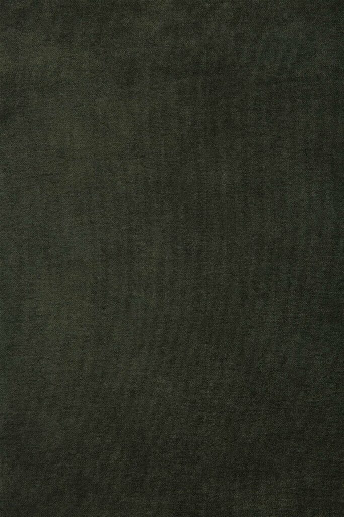 Une surface lisse et texturée vert foncé remplit tout le cadre, rappelant un pouf Cube niché dans une forêt luxuriante.