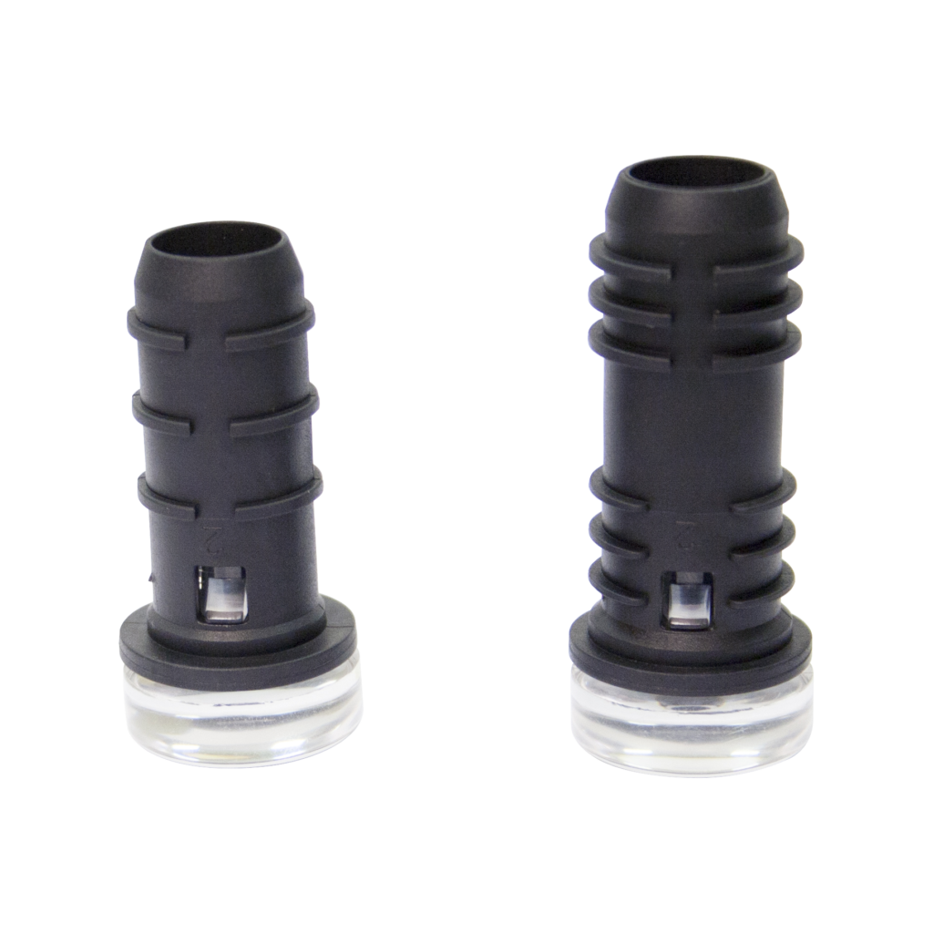 Lot de 4 patins pour chaises Luxembourg en plastique et caoutchouc noir avec socles transparents, idéaux pour protéger vos chaises Luxembourg ou assises similaires.