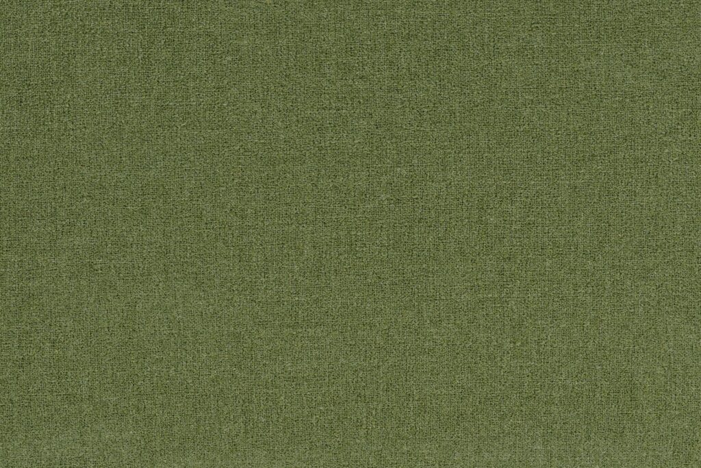 Gros plan sur un tissu vert à la texture subtile et homogène, parfait pour recouvrir le Sumo - Loveseat ou pour rehausser vos sièges d'inspiration Sumo, avec un aspect lisse sans motifs ou dessins visibles.